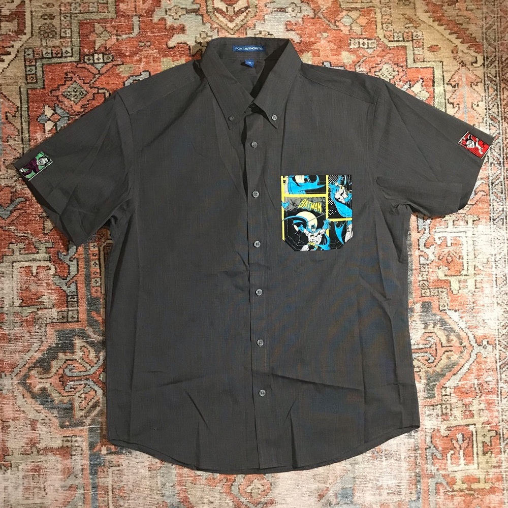 Batman/Joker/Harley Quinn button down
